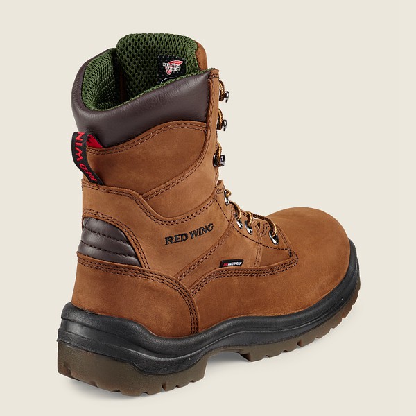 Red Wing Work Boots Mens Brown - King Toe® - 8-inch Waterproof Soft Toe - 5718630-EQ